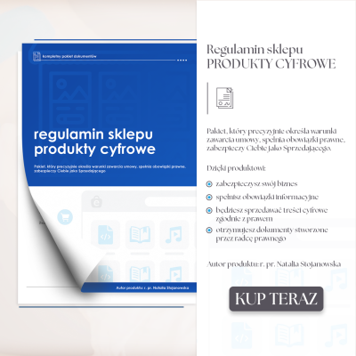 Regulamin sklepu online – treści cyfrowe
