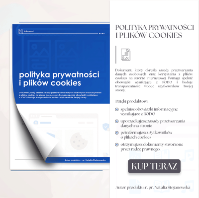 Polityka prywatności i plików cookies – wzór RODO dla strony internetowej